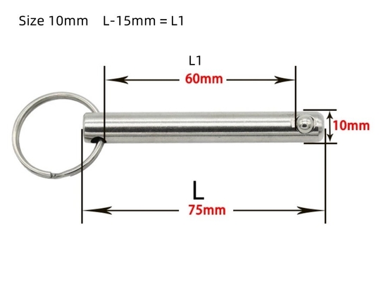 Expédition aérienne Strong Hold acier inoxydable cylindrique épingle de détente avec positionnement d'anneau de séparation de la boule de verrouillage épingle de libération rapide