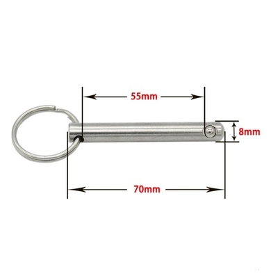 Expédition aérienne Strong Hold acier inoxydable cylindrique épingle de détente avec positionnement d'anneau de séparation de la boule de verrouillage épingle de libération rapide