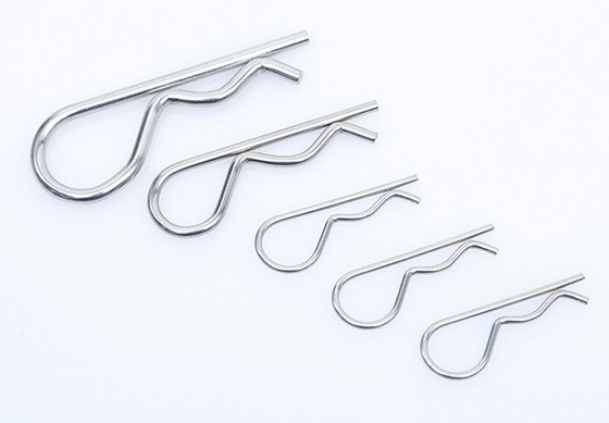 Pins de ressort raides à fente en acier inoxydable hautement résistant avec trou creux jaune de zinc en acier au carbone de type R