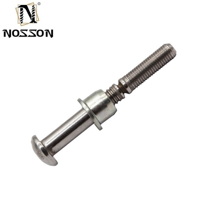 Finition lumineuse C50L Dome Head Ring Grooved Lock Bolt avec collier de noix Haute résistance à la traction en acier inoxydable non revêtu