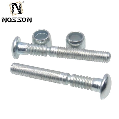Finition lumineuse C50L Dome Head Ring Grooved Lock Bolt avec collier de noix Haute résistance à la traction en acier inoxydable non revêtu