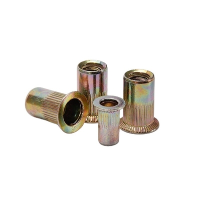 DIN Standard personnalisé à tête plate, écrous de rivets, inserts filettés sous pression pour l'industrie pétrolière et gazière dans le système de mesure métrique
