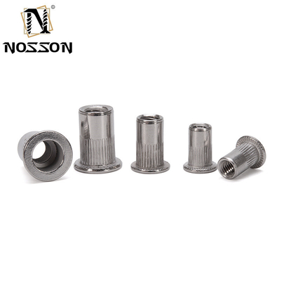 DIN Standard personnalisé à tête plate, écrous de rivets, inserts filettés sous pression pour l'industrie pétrolière et gazière dans le système de mesure métrique