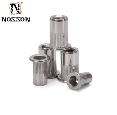 DIN Standard personnalisé à tête plate, écrous de rivets, inserts filettés sous pression pour l'industrie pétrolière et gazière dans le système de mesure métrique