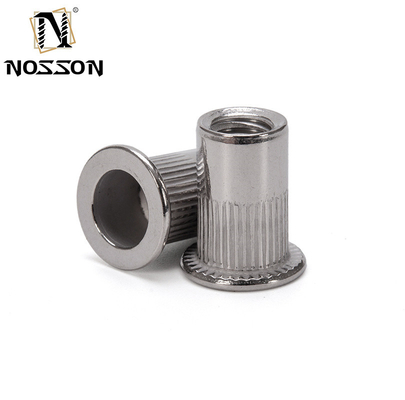 DIN Standard personnalisé à tête plate, écrous de rivets, inserts filettés sous pression pour l'industrie pétrolière et gazière dans le système de mesure métrique