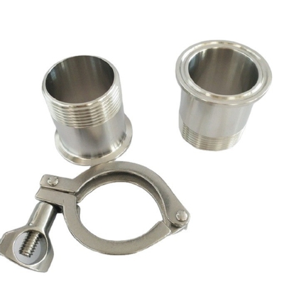 Flanche de coulée connexion sanitaire en acier inoxydable double broche Tri-clampe Ferrule Pipe Clampe pour la connexion de lignes de tuyaux