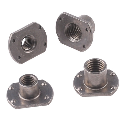 M6 M8 M10 Connecteur pour meubles en acier inoxydable Base ronde plate Baril fileté T Noix de soudure pour applications dans les systèmes pétroliers et gaziers