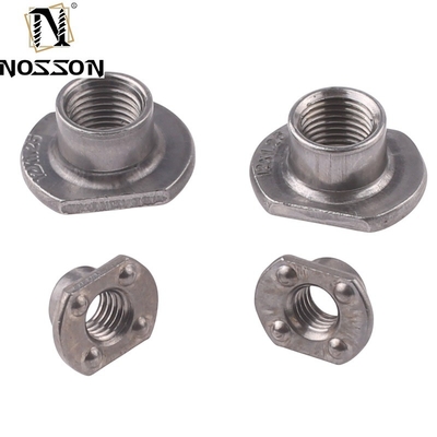 M6 M8 M10 Connecteur pour meubles en acier inoxydable Base ronde plate Baril fileté T Noix de soudure pour applications dans les systèmes pétroliers et gaziers