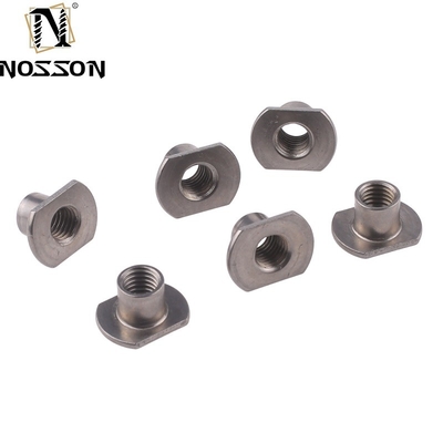 M6 M8 M10 Connecteur pour meubles en acier inoxydable Base ronde plate Baril fileté T Noix de soudure pour applications dans les systèmes pétroliers et gaziers