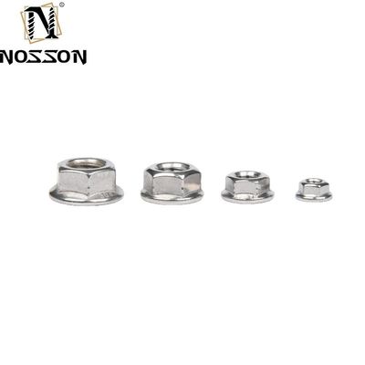 Noix de flange à fil fin en acier au carbone nickelé SS304 DIN6923 M8 M10 M12 fournisseur de solutions pour l'industrie automobile