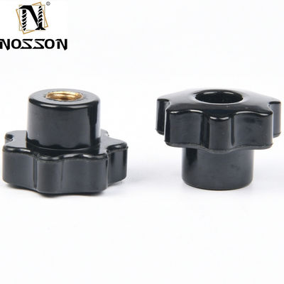 Chromé, pétrole, gaz, plastique, noix de fermeture, bouton, poignée, bouton d'étoile