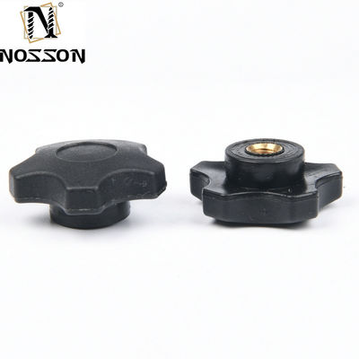 Chromé, pétrole, gaz, plastique, noix de fermeture, bouton, poignée, bouton d'étoile