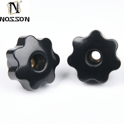 M4 M16 Bakelite en plastique 5 étoiles boutons de manche écrous en finition zincée pour les applications chimiques dans l'industrie générale