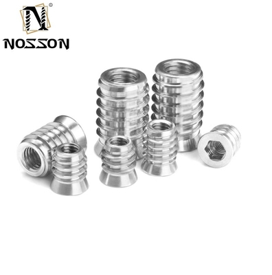 Noix d'insertion en bois à prise hexagonale en acier inoxydable 201/304/316 pour une durabilité