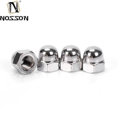 Système de mesure métrique en acier inoxydable au carbone galvanisé Hex domé Cap Noix M6 M8 M12 avec finition chromée