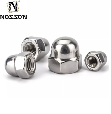 Système de mesure métrique 304 316 en acier inoxydable Noix de capuchon hexagonale M3 m4 m5 m8 DIN1587 Noix de gland de dôme hexagonal pour l'exploitation minière durable