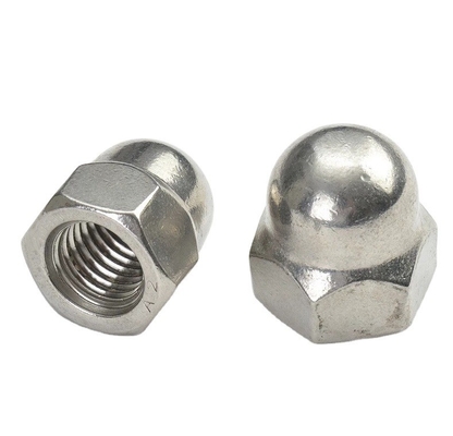 Traitement de l'eau DIN Standard Yellow Coating Brass Finish Zinc Flake Coated Hex Cap Nut Acorn Nut avec Cap Hexagon Dome