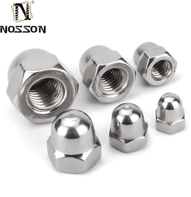 Traitement de l'eau DIN Standard Yellow Coating Brass Finish Zinc Flake Coated Hex Cap Nut Acorn Nut avec Cap Hexagon Dome