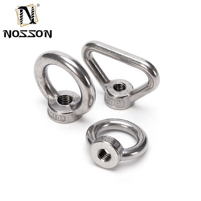 Rings triangulaires en acier inoxydable à finition d'oxyde noir Boulons pour les yeux féminins pour le levage dans les écrous de rigging DIN582