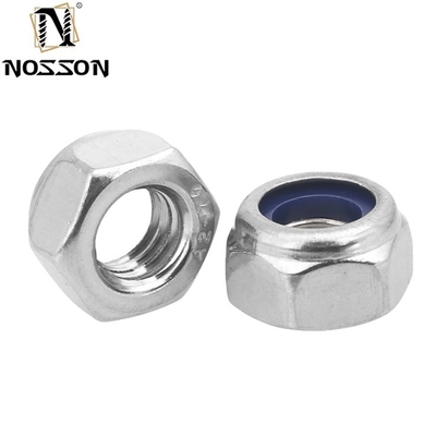 GB Standard en acier inoxydable SS201/304/316 Hexagon Nylon Insert Self Locking Nut DIN982 Finition simple pour les équipements miniers