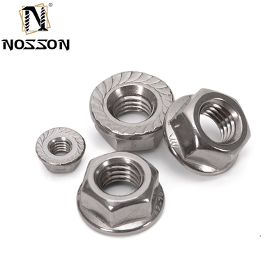 ANSI/ASME Norme en acier inoxydable écrous de flange hexagonale M4 M5 M6 M8 M10 M10 fil DIN6923 pour diverses industries