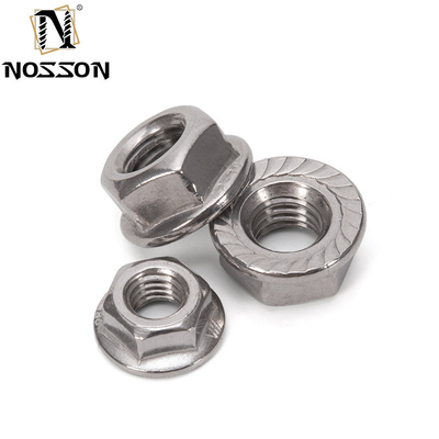 ANSI/ASME Norme en acier inoxydable écrous de flange hexagonale M4 M5 M6 M8 M10 M10 fil DIN6923 pour diverses industries