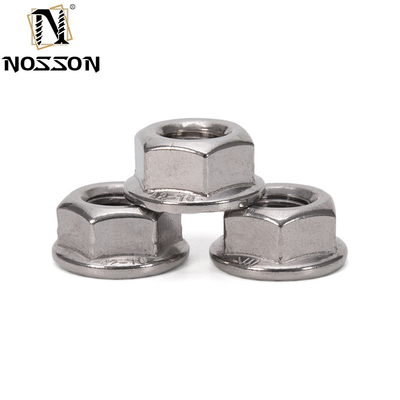ANSI/ASME Norme en acier inoxydable écrous de flange hexagonale M4 M5 M6 M8 M10 M10 fil DIN6923 pour diverses industries