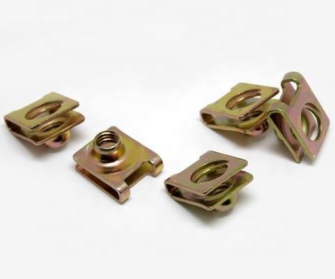 Article OEM Noix de précision argentée en acier inoxydable U-Nout de ressort Noix de clip avec conception de point et finition enduite de cadmium