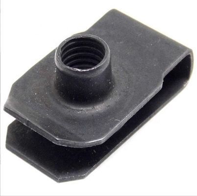 Article OEM Noix de précision argentée en acier inoxydable U-Nout de ressort Noix de clip avec conception de point et finition enduite de cadmium