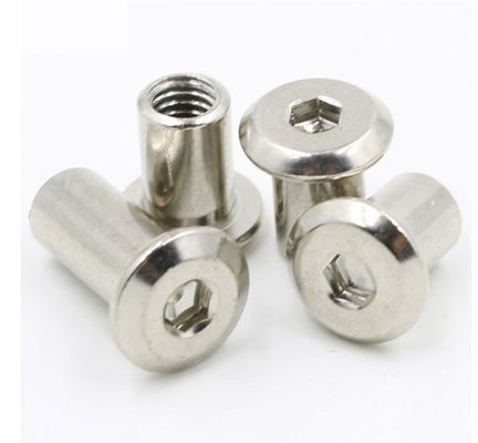 Mesure impériale automobile en acier inoxydable M6 écrousse et vis avec finition chromée Conçue selon la norme JIS