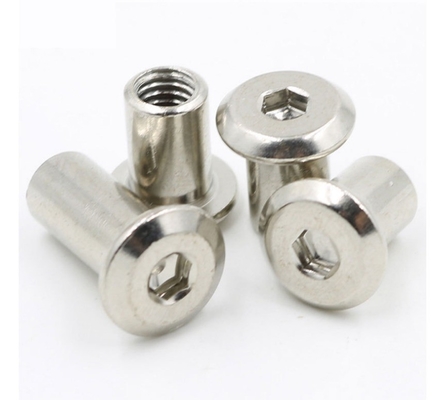 ANSI/ASME Standard M3 M4 M5 M6 M8 M10 M12 1/4 3/8 5/16 acier au carbone à tête plate ronde écrousse hexagonale pour écrous de fûts de meubles