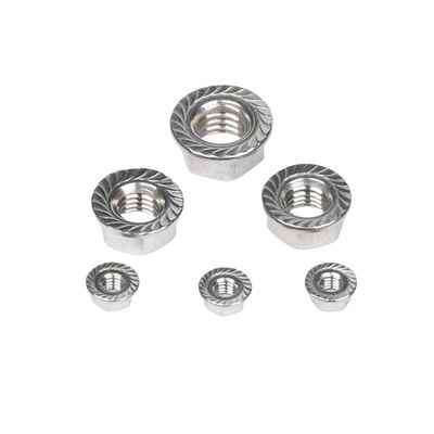 Finition en acier inoxydable standard JIS en acier inoxydable hexagonale, écrous de bride DIN6923 avec système de mesure impérial