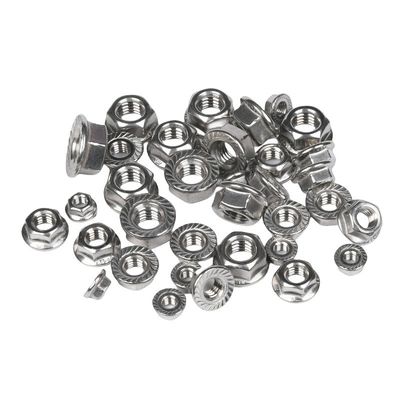 Finition en acier inoxydable standard JIS en acier inoxydable hexagonale, écrous de bride DIN6923 avec système de mesure impérial