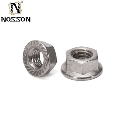 Noix de flange à 12 points DIN6923 Auto-verrouillage en acier inoxydable avec finition en oxyde noir et système de mesure en pouces impériaux