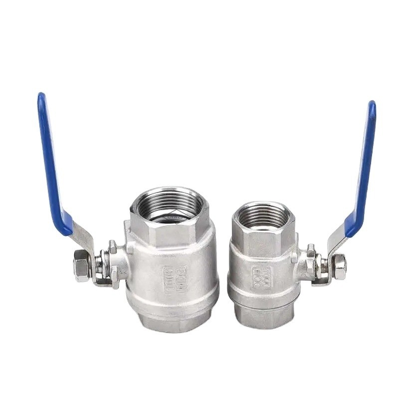 2pc 2 voie soupape à bille à fil interne en acier inoxydable 304 316 pour les applications industrielles et la structure hydraulique