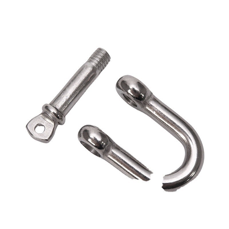 Chaîne D en argent poli pour des applications lourdes en acier inoxydable 304/316 M4-M16 avec épingle de col finie et de vis