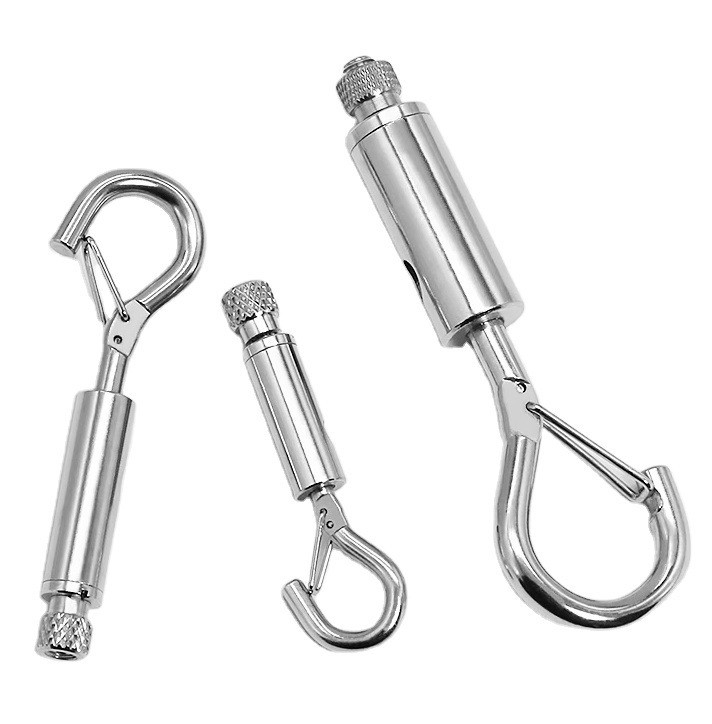 OEM personnalisé 4,6 mm-12 mm Télécharger la tête de serrure de corde pendant Panneau lumineux pendant crochet avec boucle de sécurité et des crochets de ressort