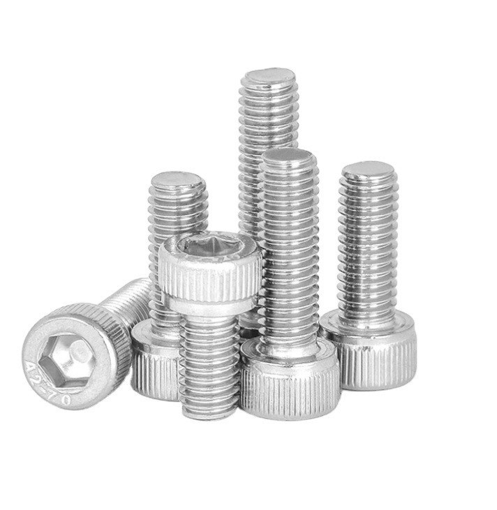 SS 304 Tête de cuvette en acier-aluminium recouverte Hex Socket Allen vis M6 * 30MM pour DlN912 Tête de cylindre Tête ronde en acier inoxydable