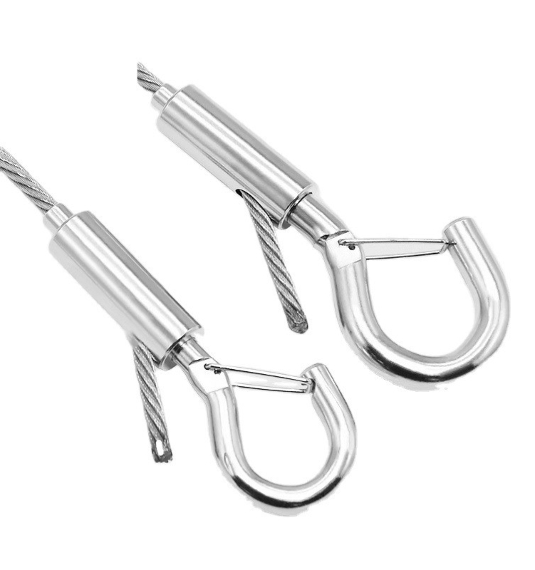 Traitement électrolytique 8mm-50mm en acier inoxydable double bout boulon crochet rapide Carabiner pour les accessoires de plongée de laisse pour chiens