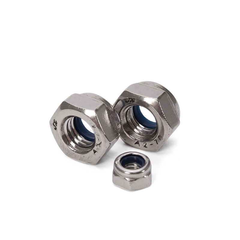 Médecine M5 5/16 Auto-verrouillage Hexagon DIN985 acier inoxydable 304/316 Nylon Insert Noix de verrouillage pour l'industrie lourde