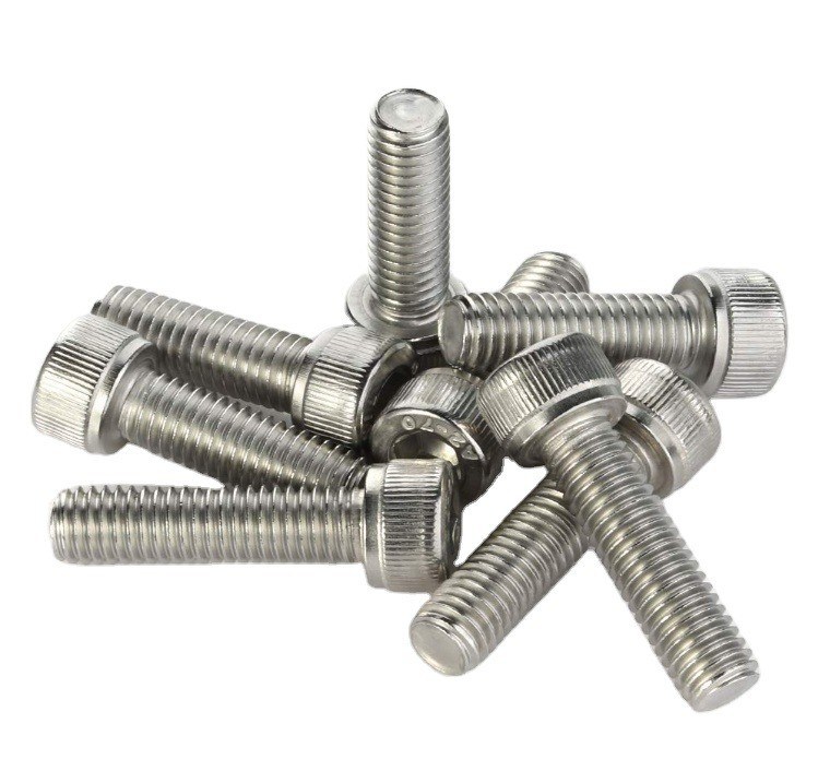 Acier inoxydable revêtu de zinc DIN912 1S04762 Hex Socket Headscrews Allen Knurled Bolt Thumb Screw avec traitement de surface plaqué argenté