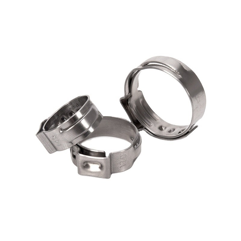 Système de mesure métrique Serre sans pas à oreille simple en acier au carbone pour tuyaux de voiture et de moto