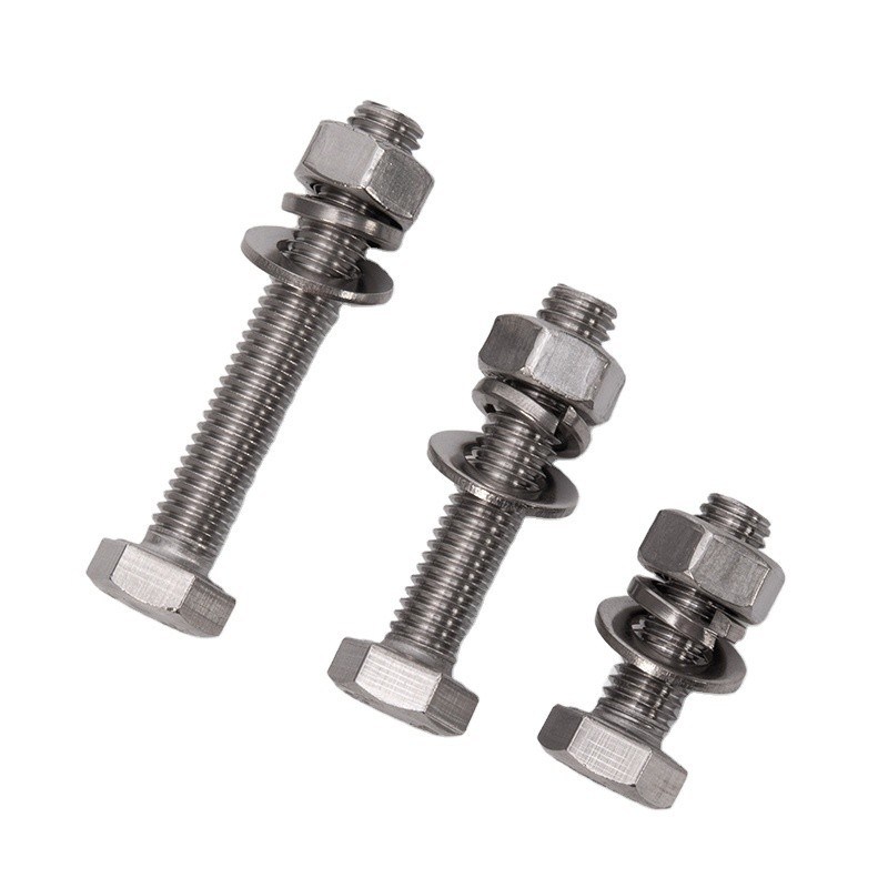 Grade de fabrication 8.8 Serre à vis à boulons et écrous DIN931 DIN933 pour M3 M4 M5 M6 M8 M10 M12 M14 M16 M20 en finition simple