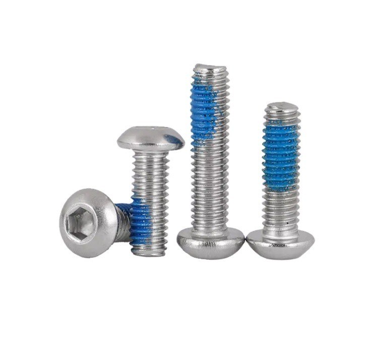 Finition métrique métrique en acier inoxydable à verrouillage de fil de bouton Hex Drive Screws avec norme GB et certification ISO
