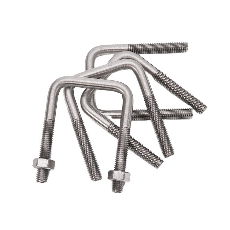 Acier inoxydable 316 boulons U à courbure ronde plate DIN1142 Spécial pour M3 M4 M5 M6 M8 M10 M12 M16 M20 ANSI/ASME