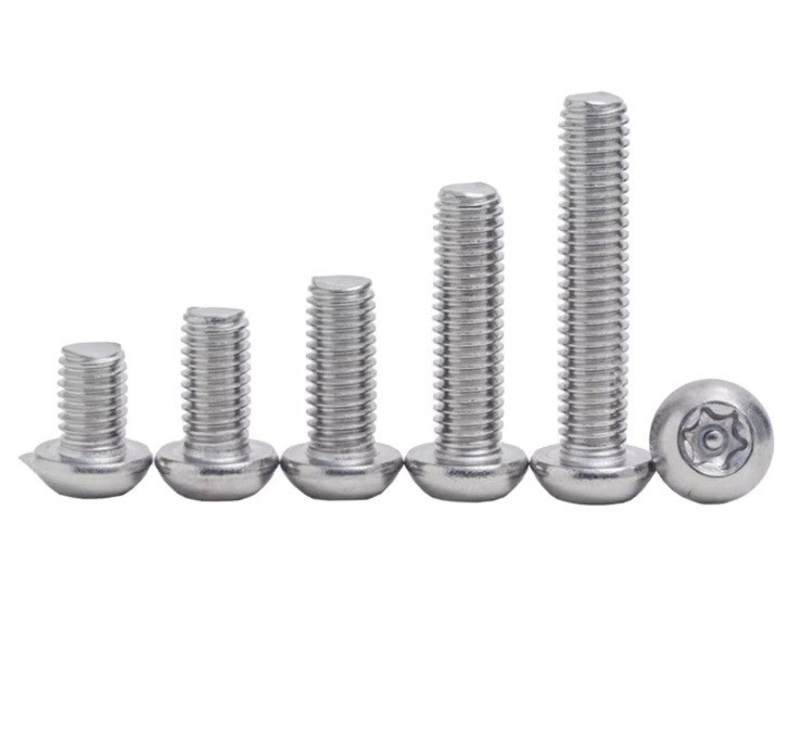 ANSI/ASME Standard 304 en acier inoxydable Torx tête de panneau ronde avec épingle vis de sécurité anti-vol à six bouts bouton de tête à l'épreuve de la falsification boulons