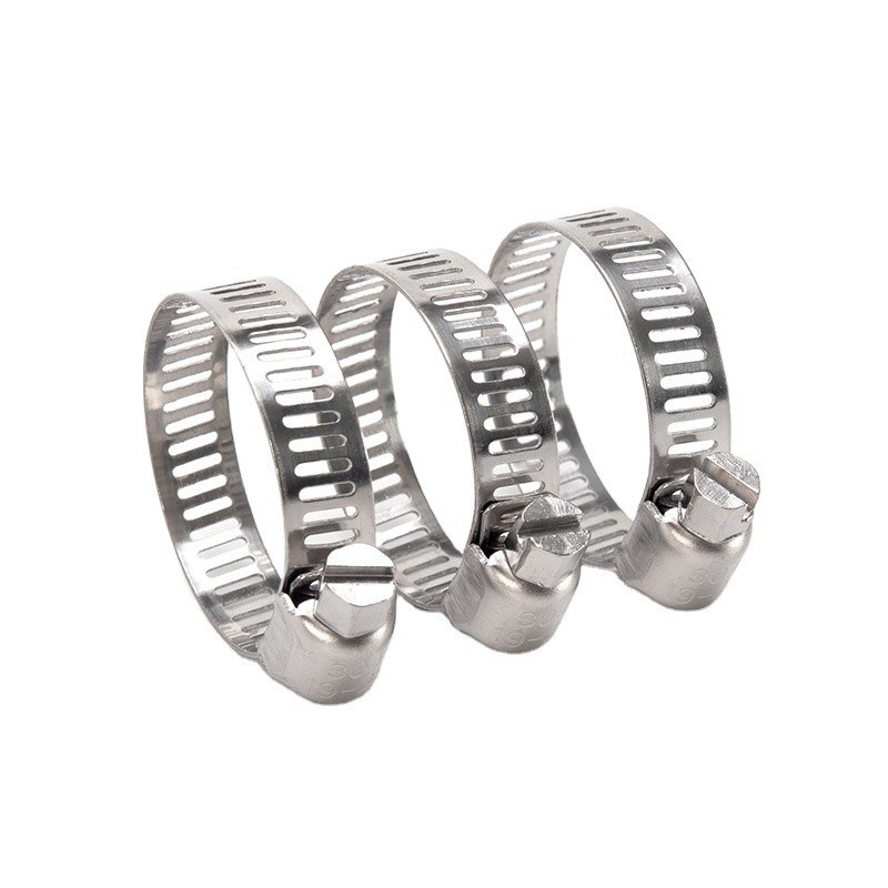 Clampe de tuyau en acier inoxydable de 16 à 300 mm à entraînement de vers de type américain avec mesure métrique de résistance renforcée et support OEM