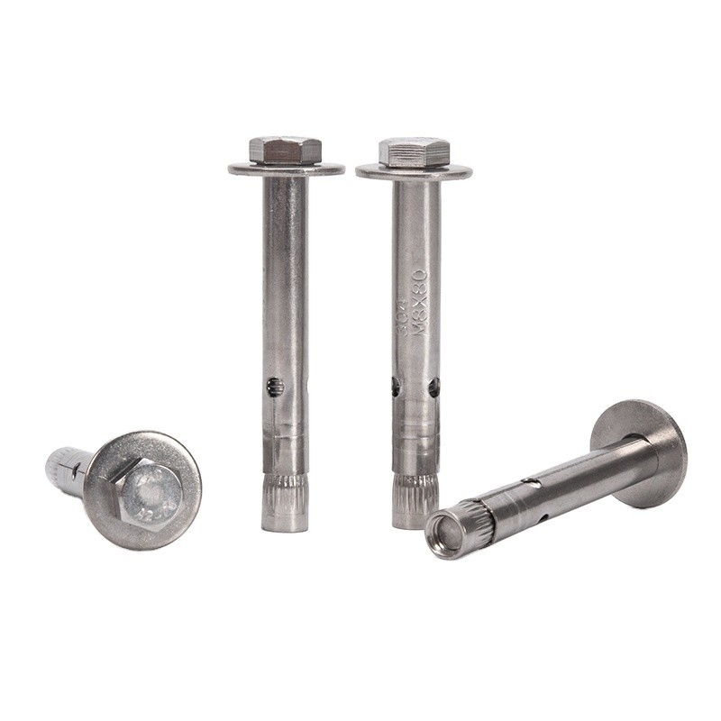 Bolt d'ancrage en béton à tête hexagonale en acier inoxydable M6M8M10M12 Capacité 700 Bleu Diamètre 5/16 IN TiCN