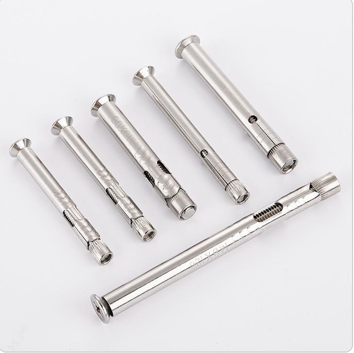 DIN Standard 304 en acier inoxydable contre-enfoncée tête hexagonale prise d'expansion boulon ancres à manches pour fenêtre ou cadre de porte fixé en argent