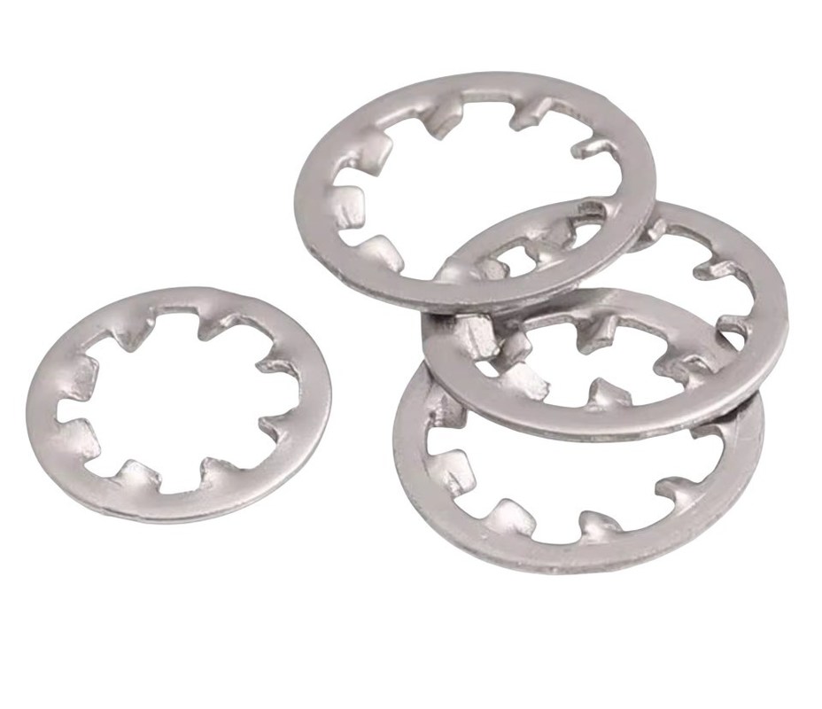 Laveuse à serrure à dents à style plat essentielle pour les opérations minières DIN6797J en acier inoxydable SS304 en acier au carbone zincé